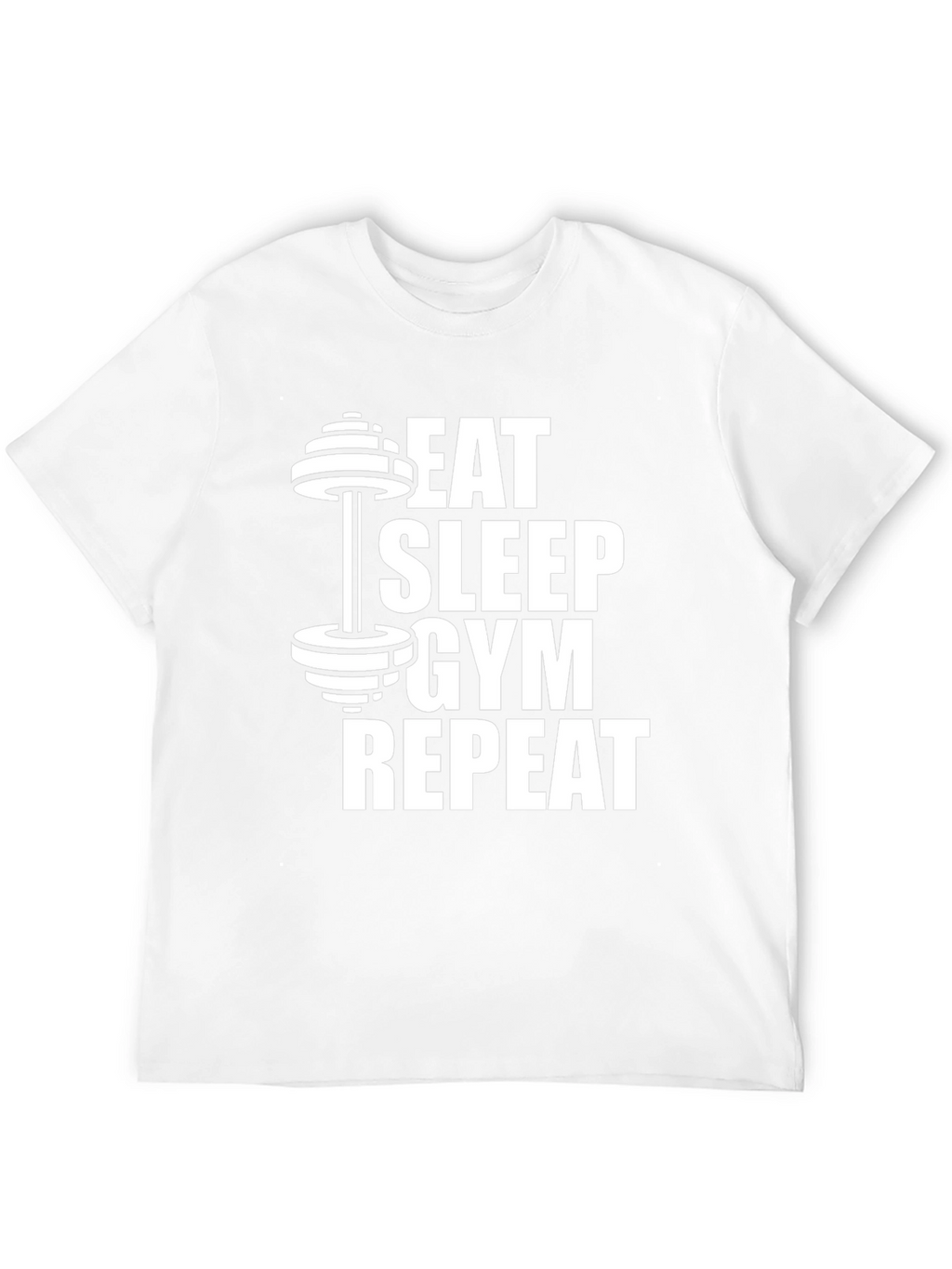 Eat Sleep Gym Repeat Black Graphic Tee