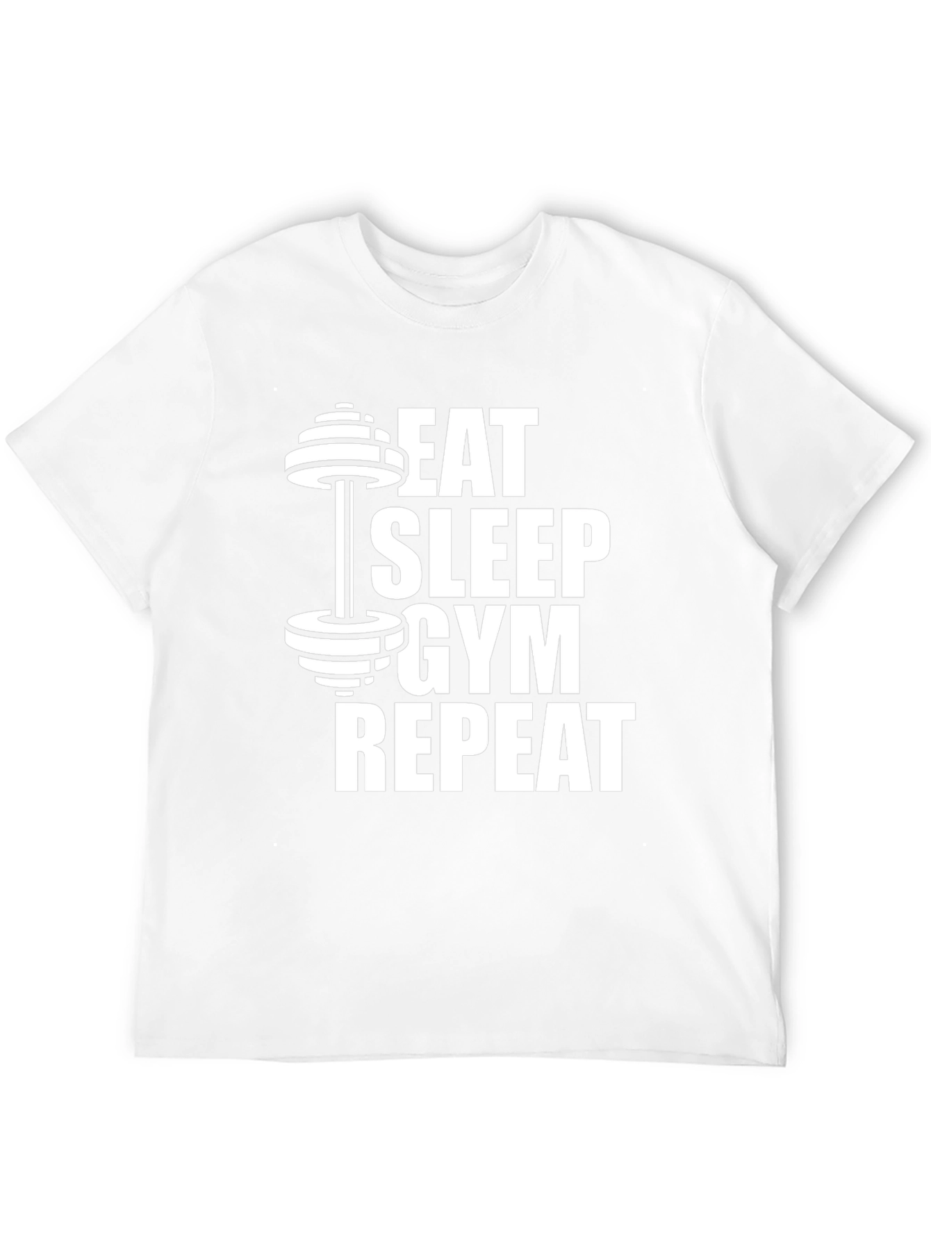 Eat Sleep Gym Repeat Black Graphic Tee