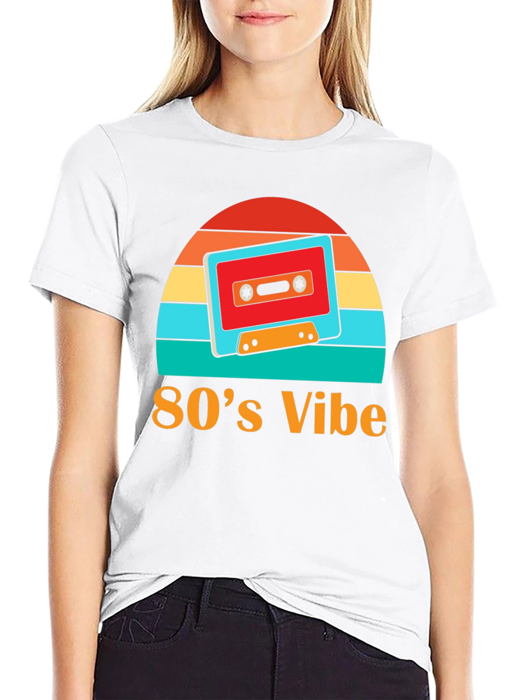 Retro 80s Vibe Cassette Tape Graphic Tee