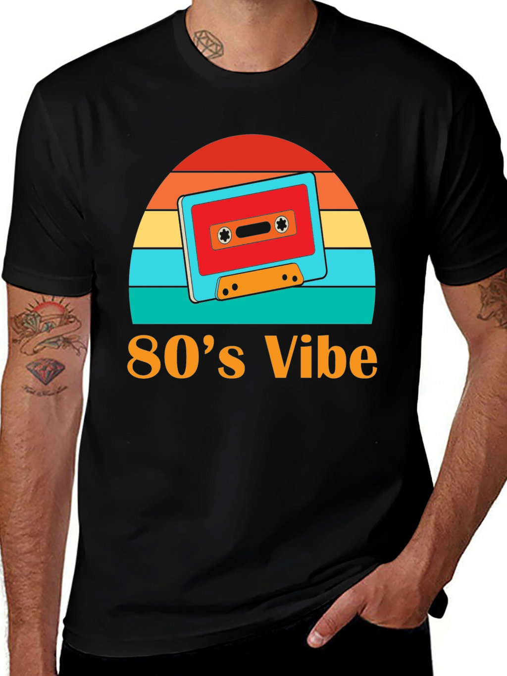 Retro 80s Vibe Cassette Tape Graphic Tee