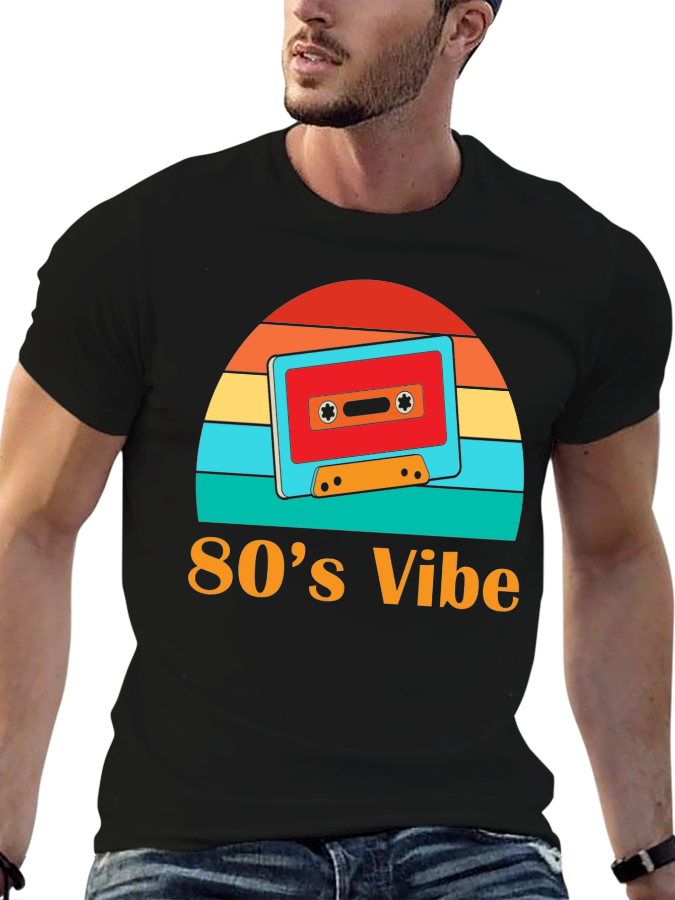 Retro 80s Vibe Cassette Tape Graphic Tee