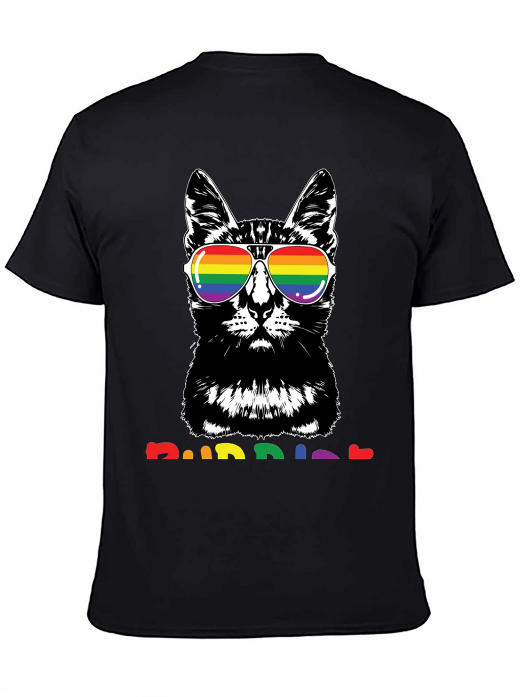 Cool Cat Pride T-Shirt with Rainbow Glasses