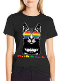 Cool Cat Pride T-Shirt with Rainbow Glasses