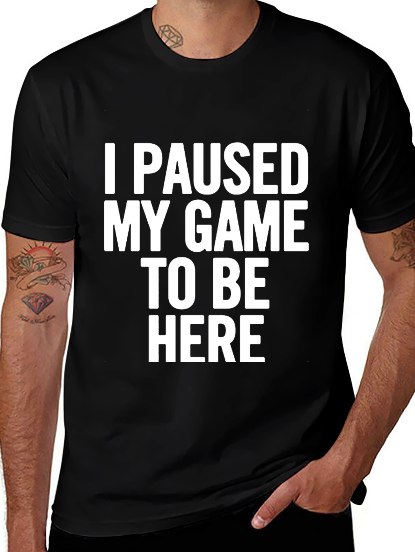 I Paused My Game T-Shirt Funny Gamer Tee