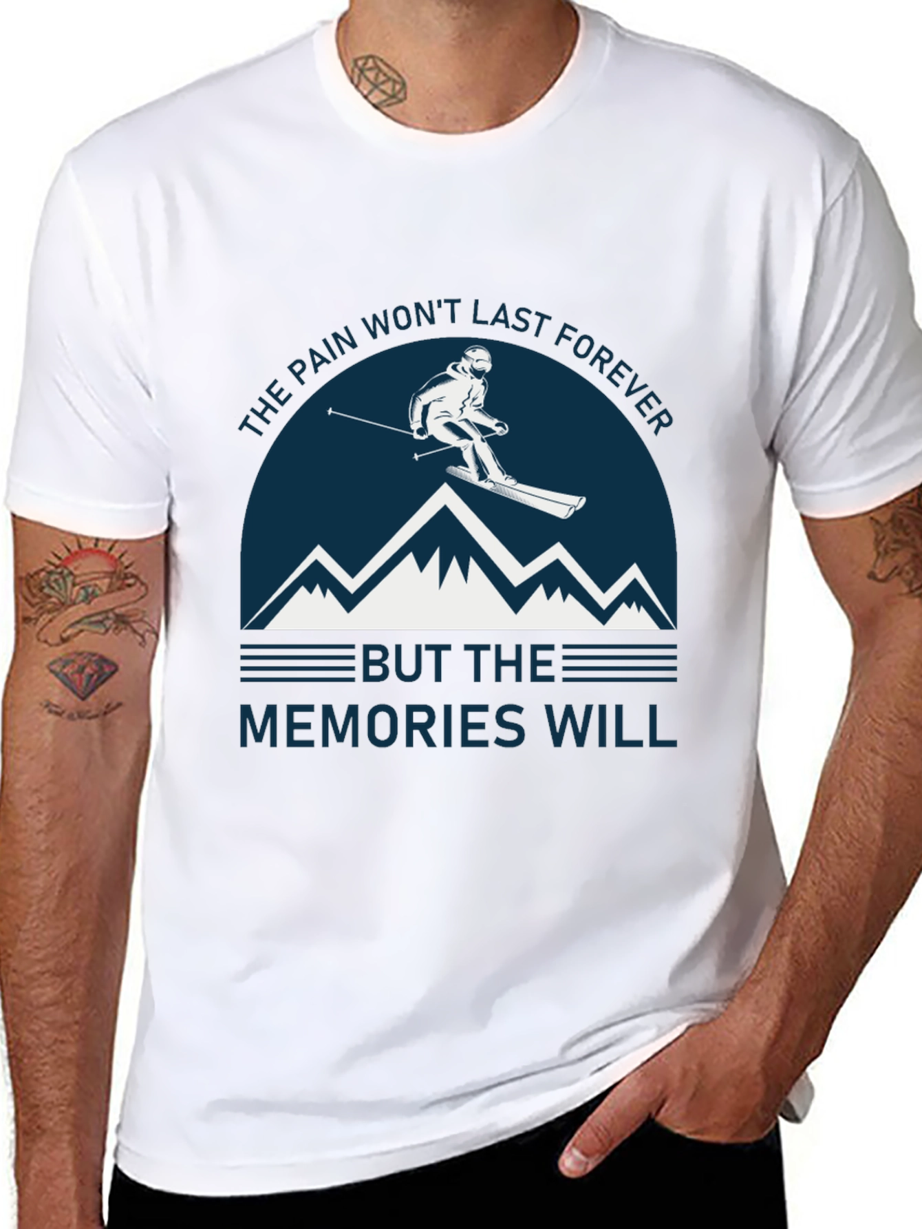 Skiing Memories T-Shirt - Pain Wont Last Forever Graphic Tee