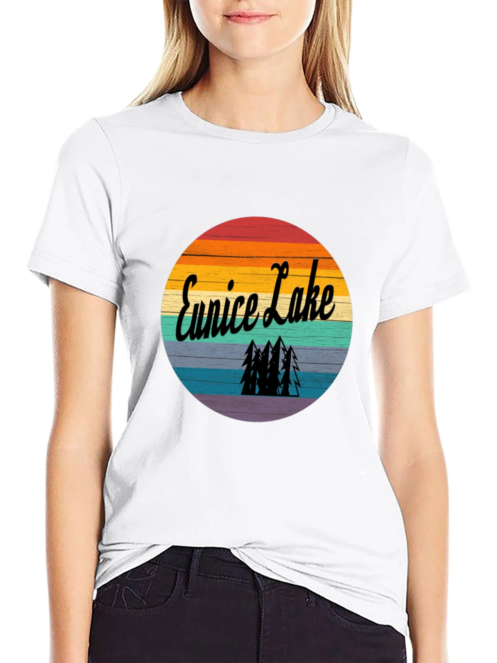 Eunice Lake Retro Sunset T-Shirt