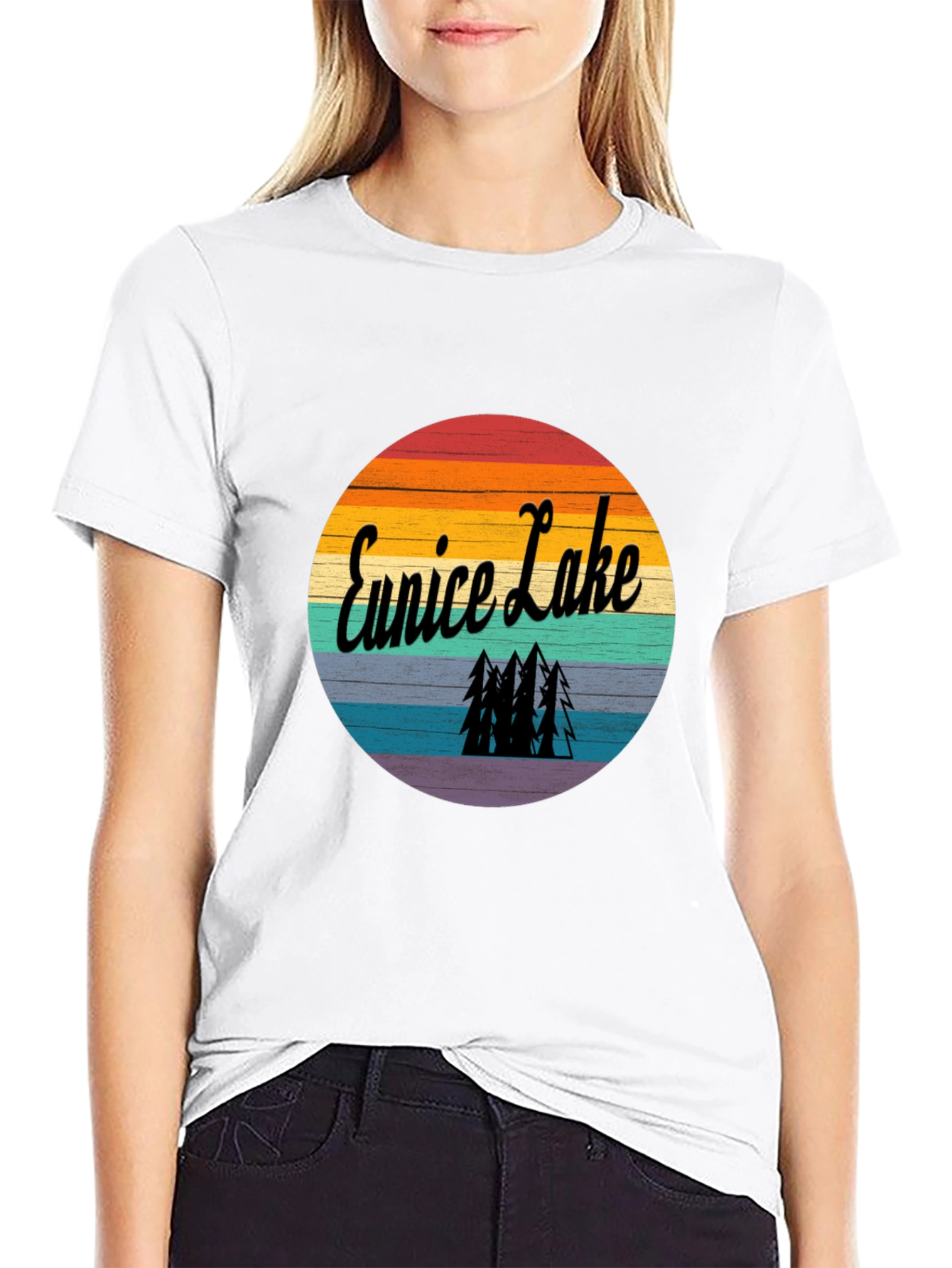 Eunice Lake Retro Sunset T-Shirt
