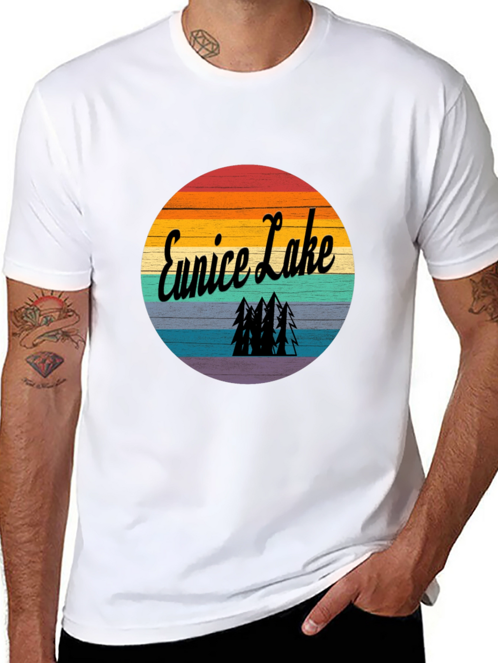 Eunice Lake Retro Sunset T-Shirt