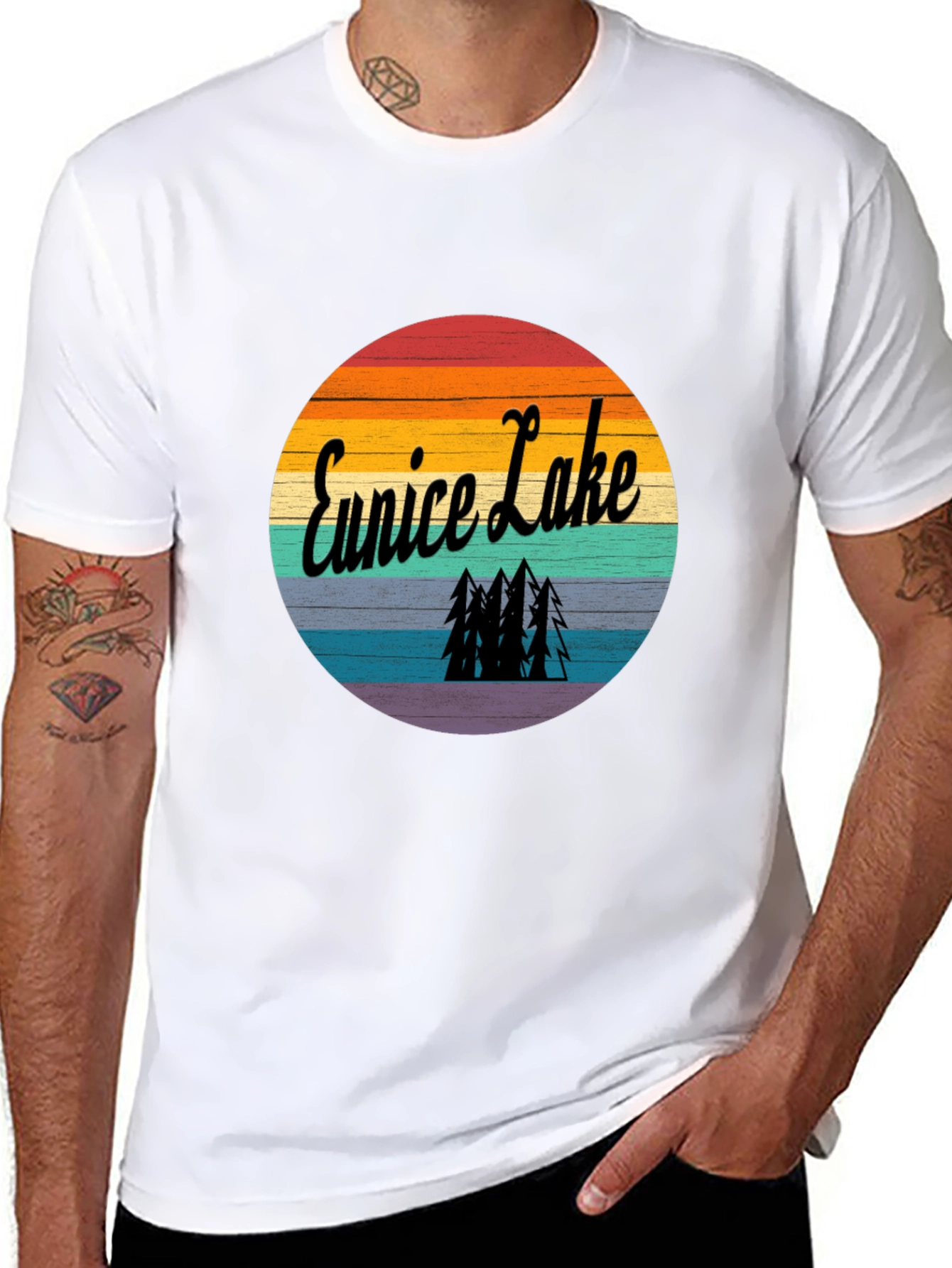Eunice Lake Retro Sunset T-Shirt