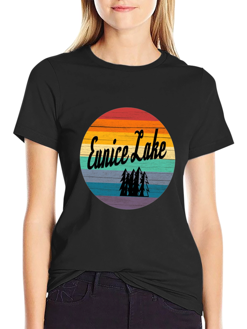 Eunice Lake Retro Sunset T-Shirt