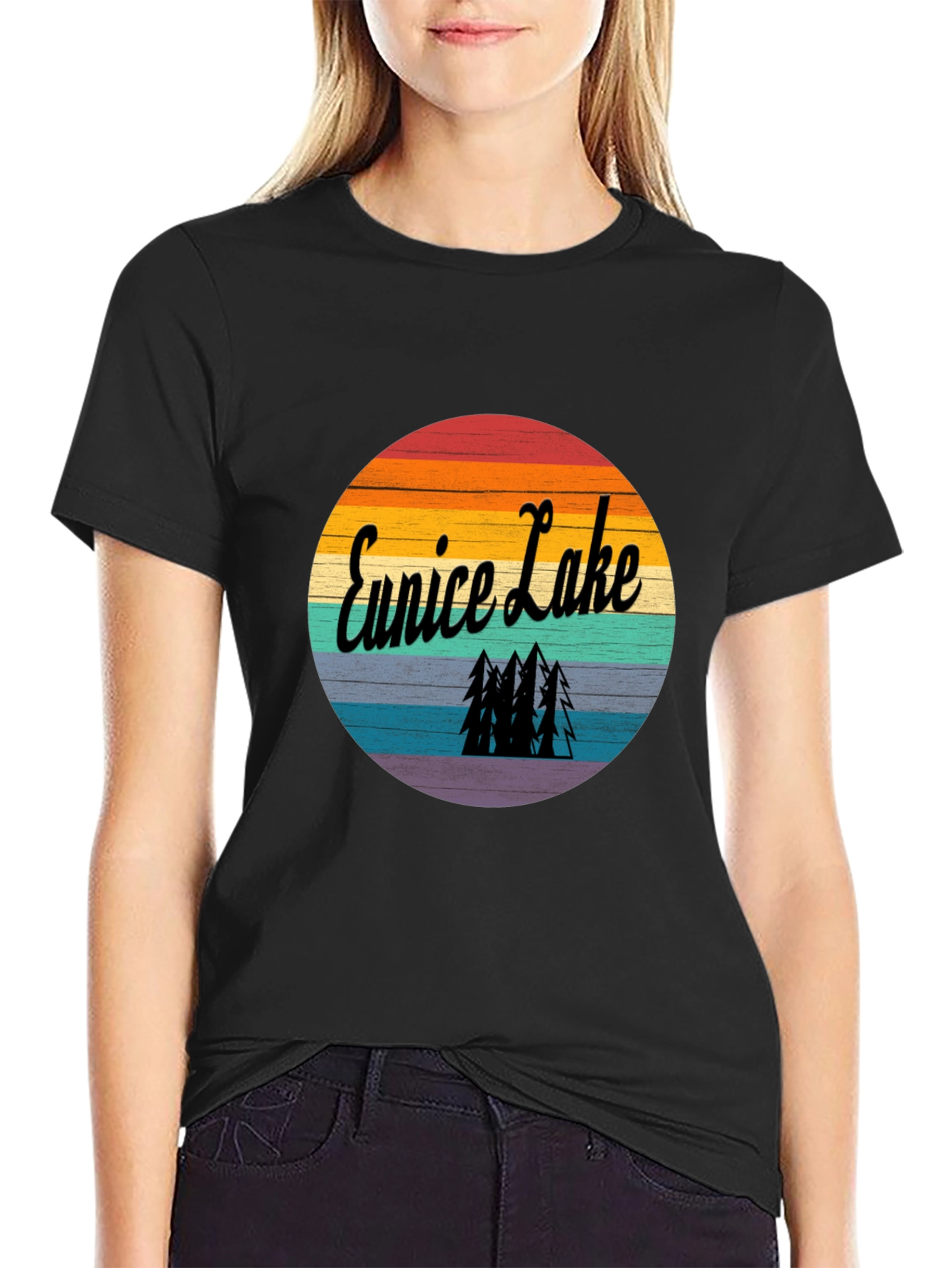 Eunice Lake Retro Sunset T-Shirt
