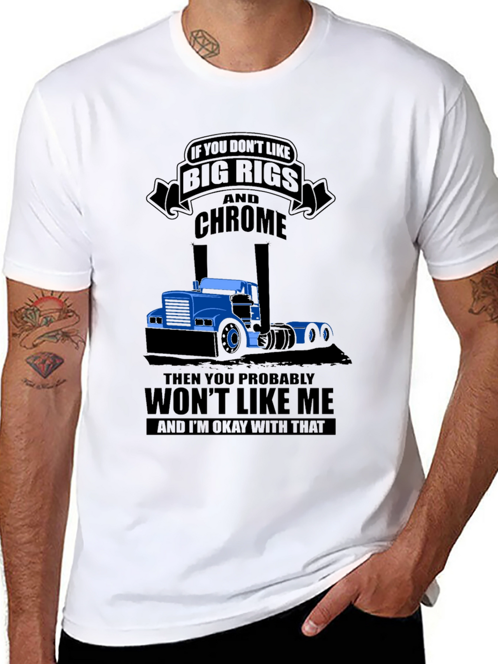 Big Rigs & Chrome T-Shirt - Trucker Style Tee