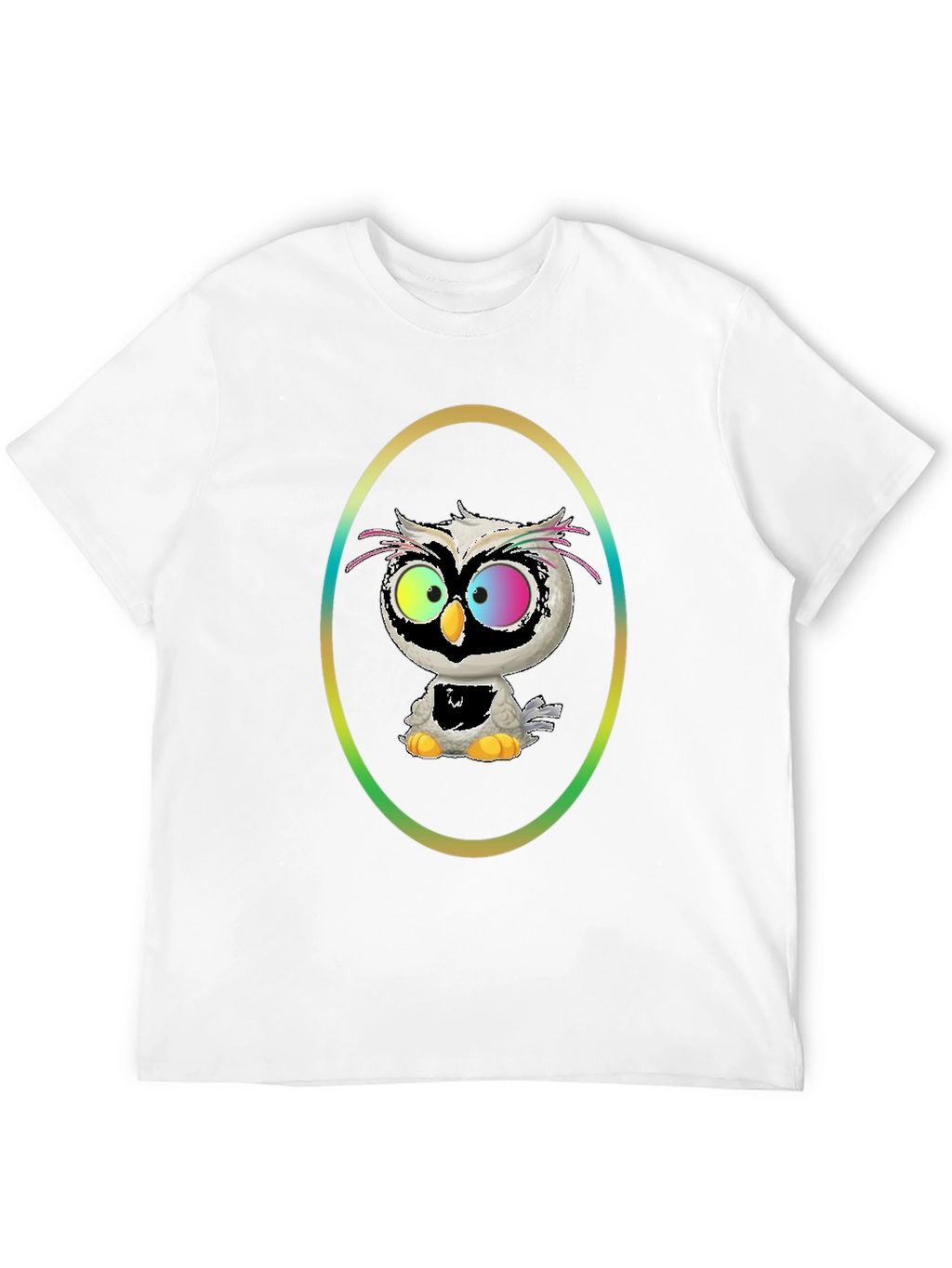 Owl Graphic Tee - Quirky Cartoon Bird