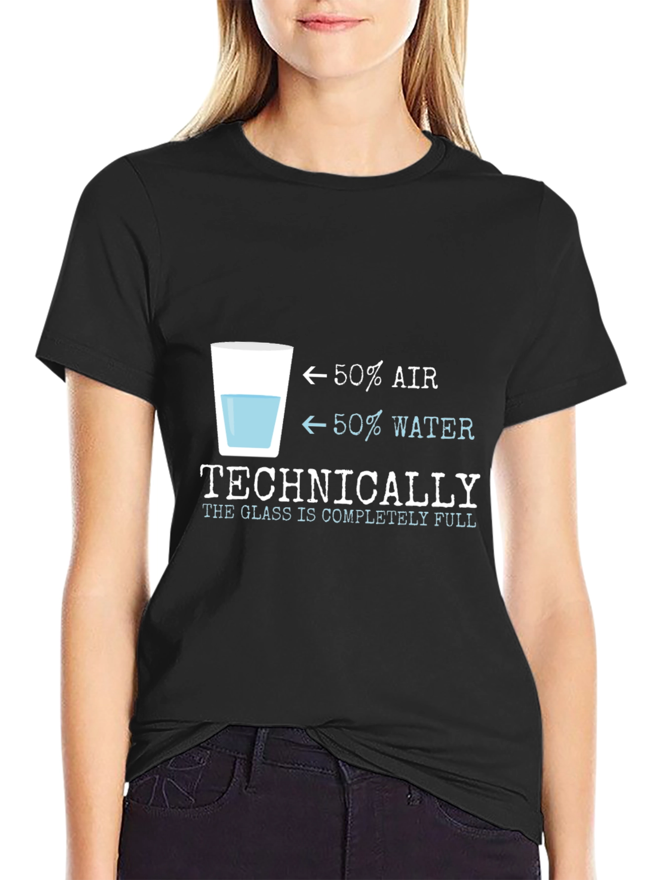 Optimist T-Shirt: Glass is Technically Completely Full
