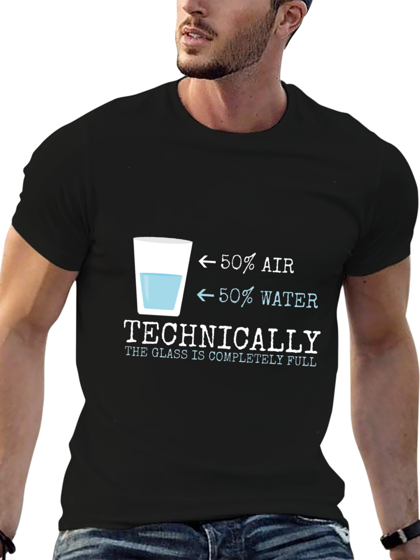 Optimist T-Shirt: Glass is Technically Completely Full