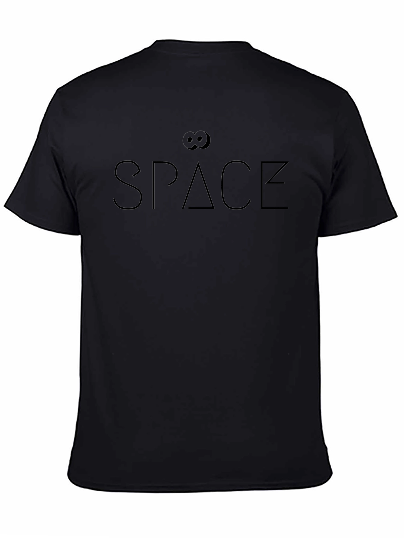 Space Graphic Print Tee - Classic Black Cotton