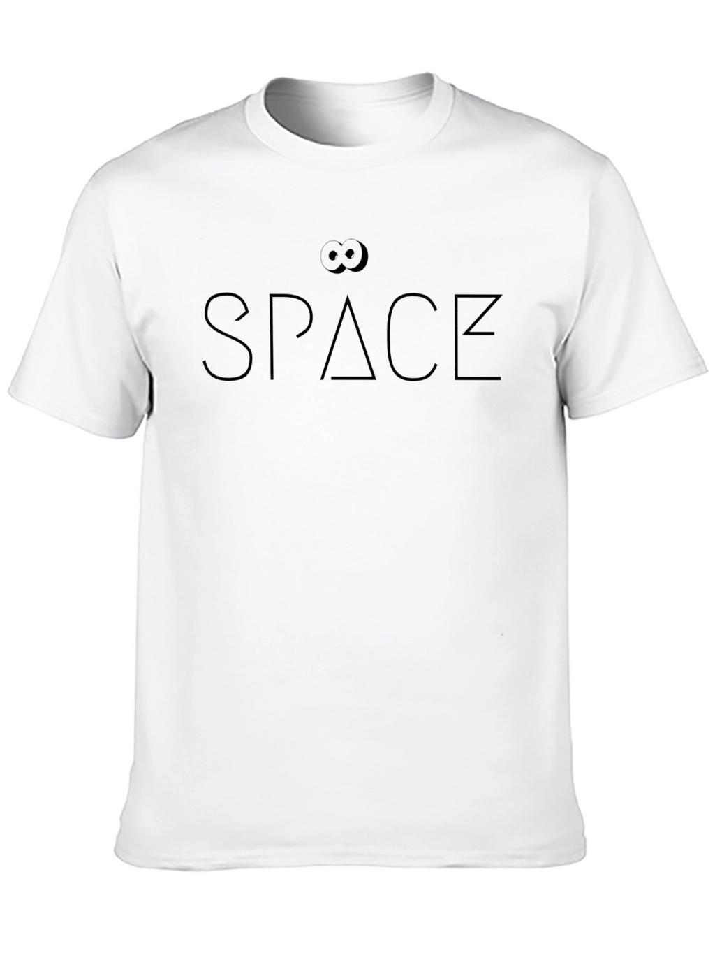Space Graphic Print Tee - Classic Black Cotton