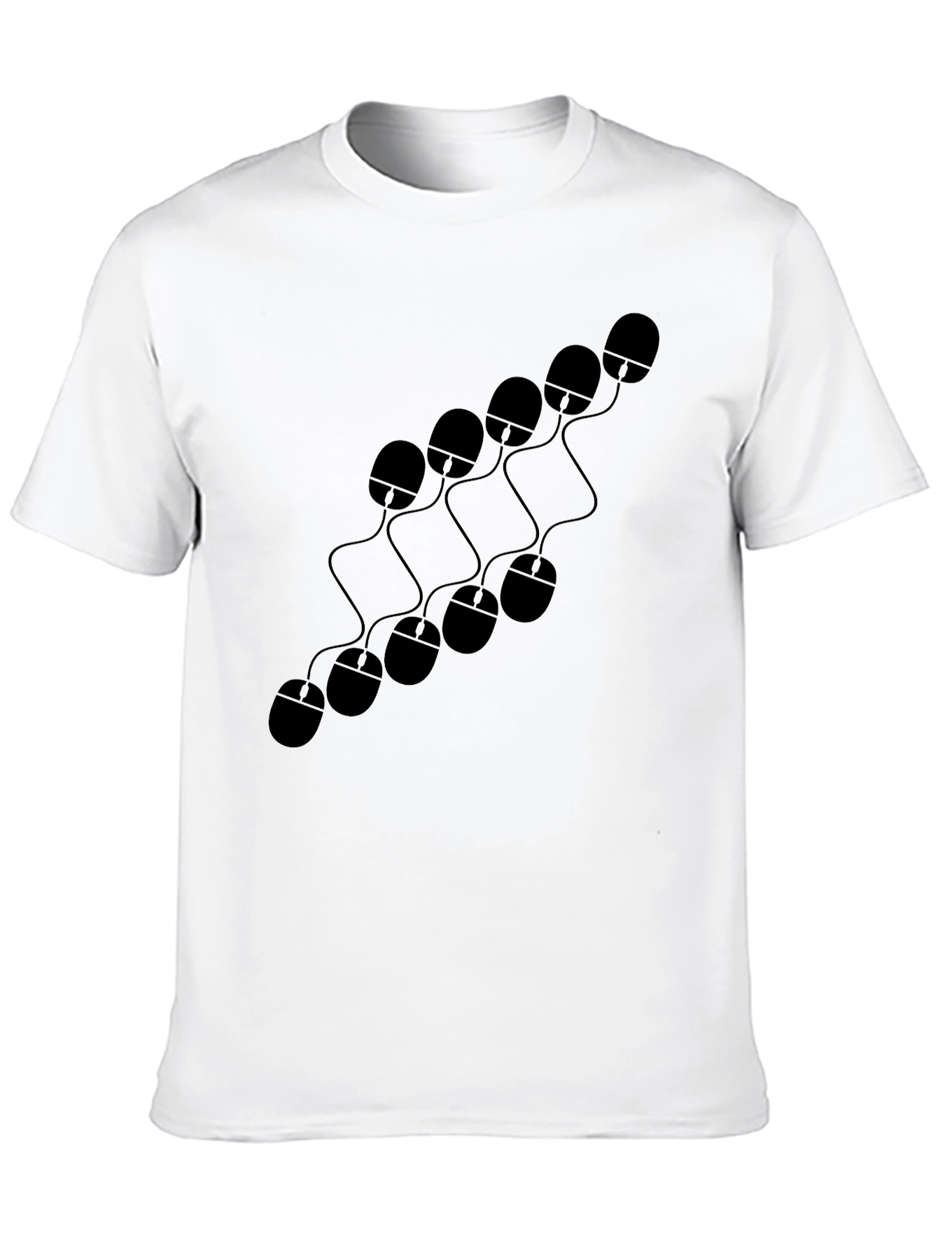 Computer Mouse Pattern Graphic T-Shirt