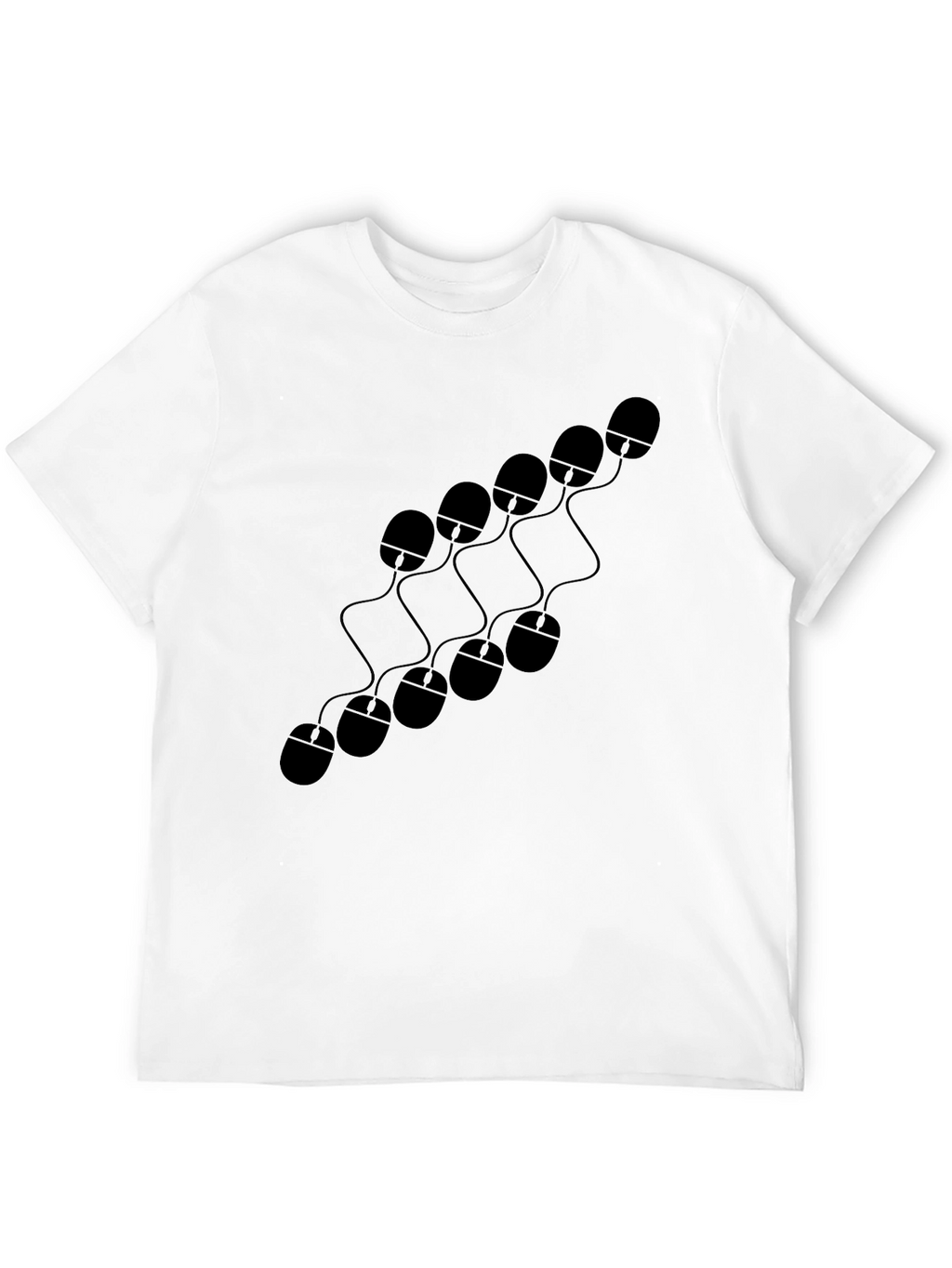 Computer Mouse Pattern Graphic T-Shirt