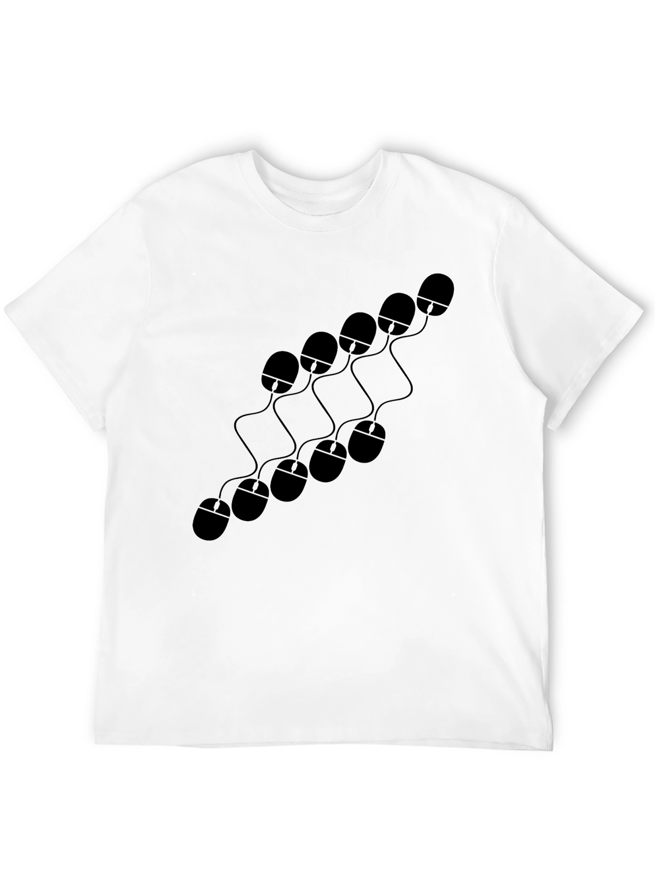 Computer Mouse Pattern Graphic T-Shirt