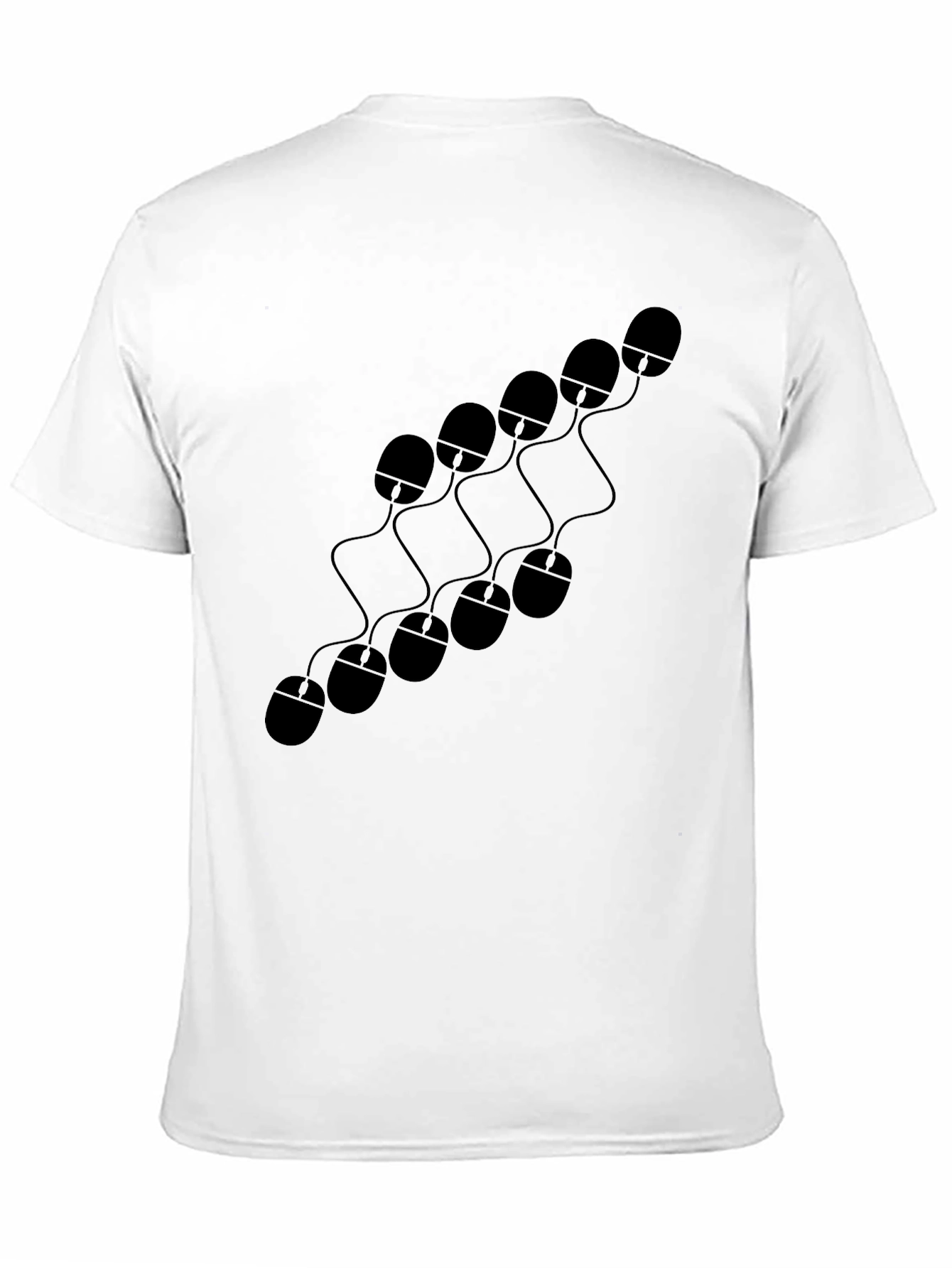Computer Mouse Pattern Graphic T-Shirt