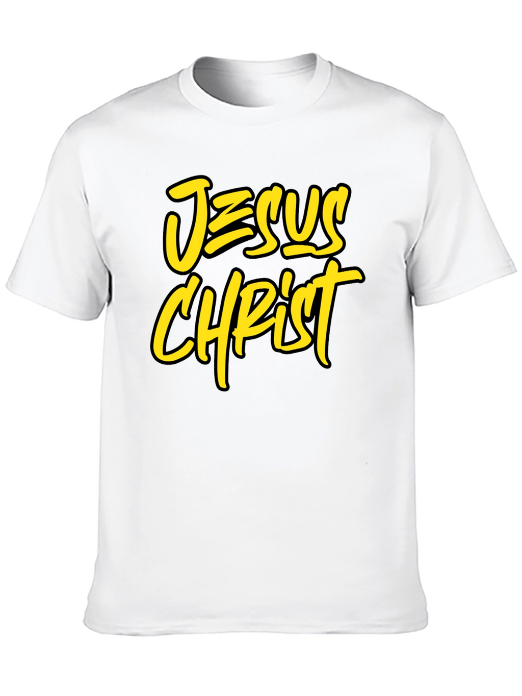 Jesus Christ Graphic Tee - Black Cotton Blend