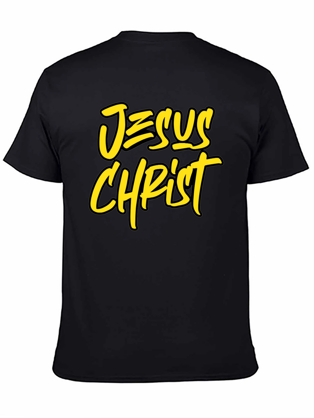 Jesus Christ Graphic Tee - Black Cotton Blend
