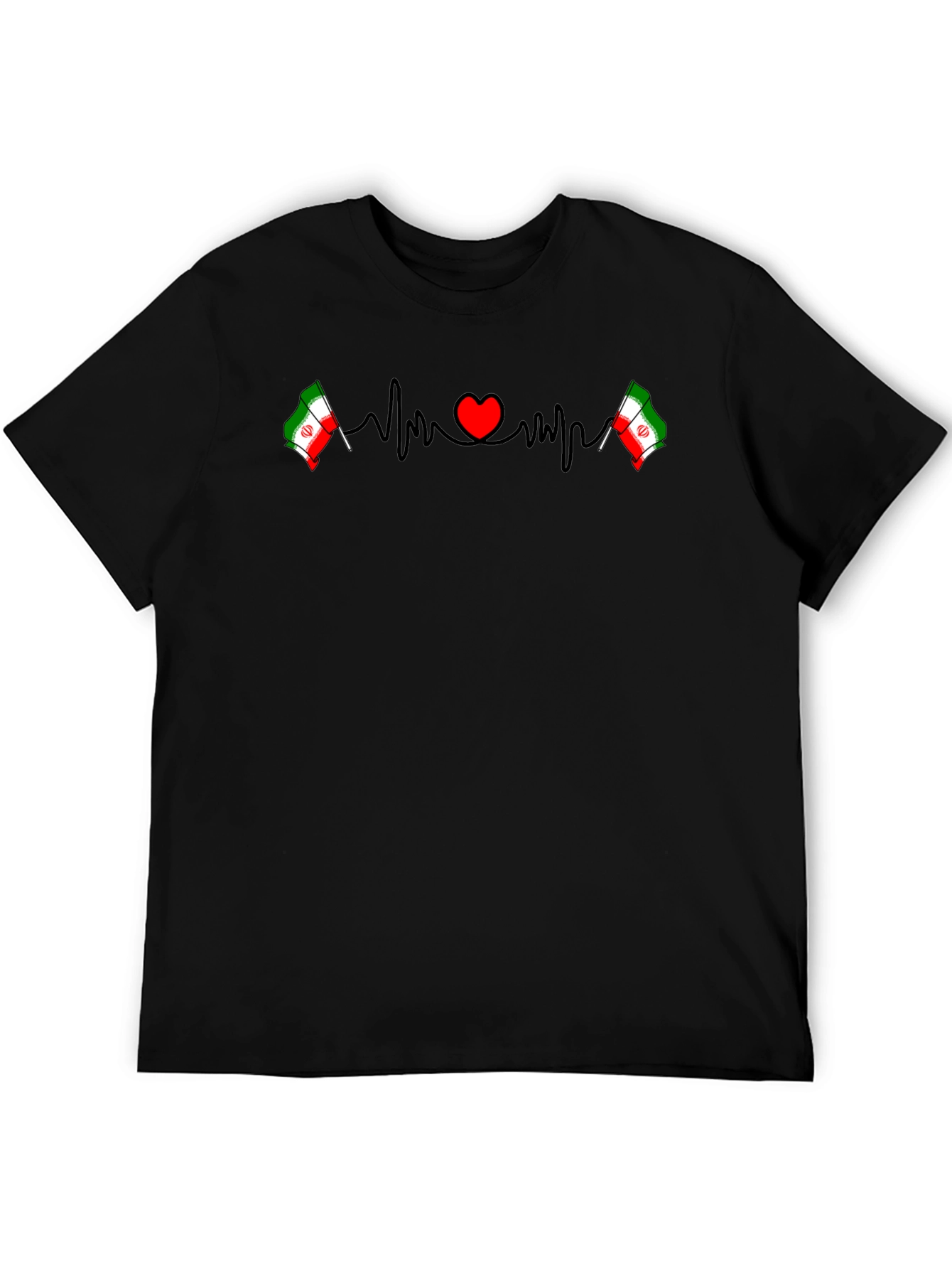 Iran Flag Heartbeat T-Shirt