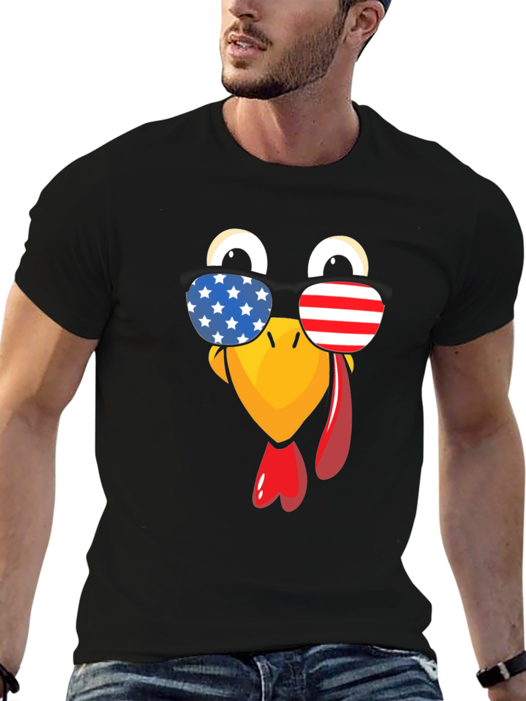 Patriotic Turkey Thanksgiving T-Shirt