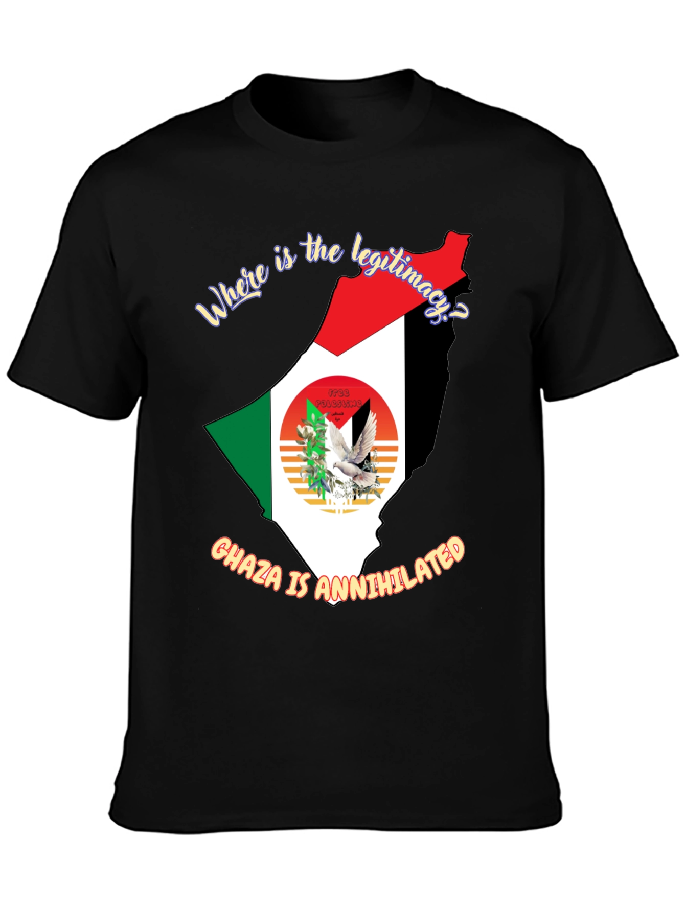 Palestine Map T-Shirt - Freedom for Gaza