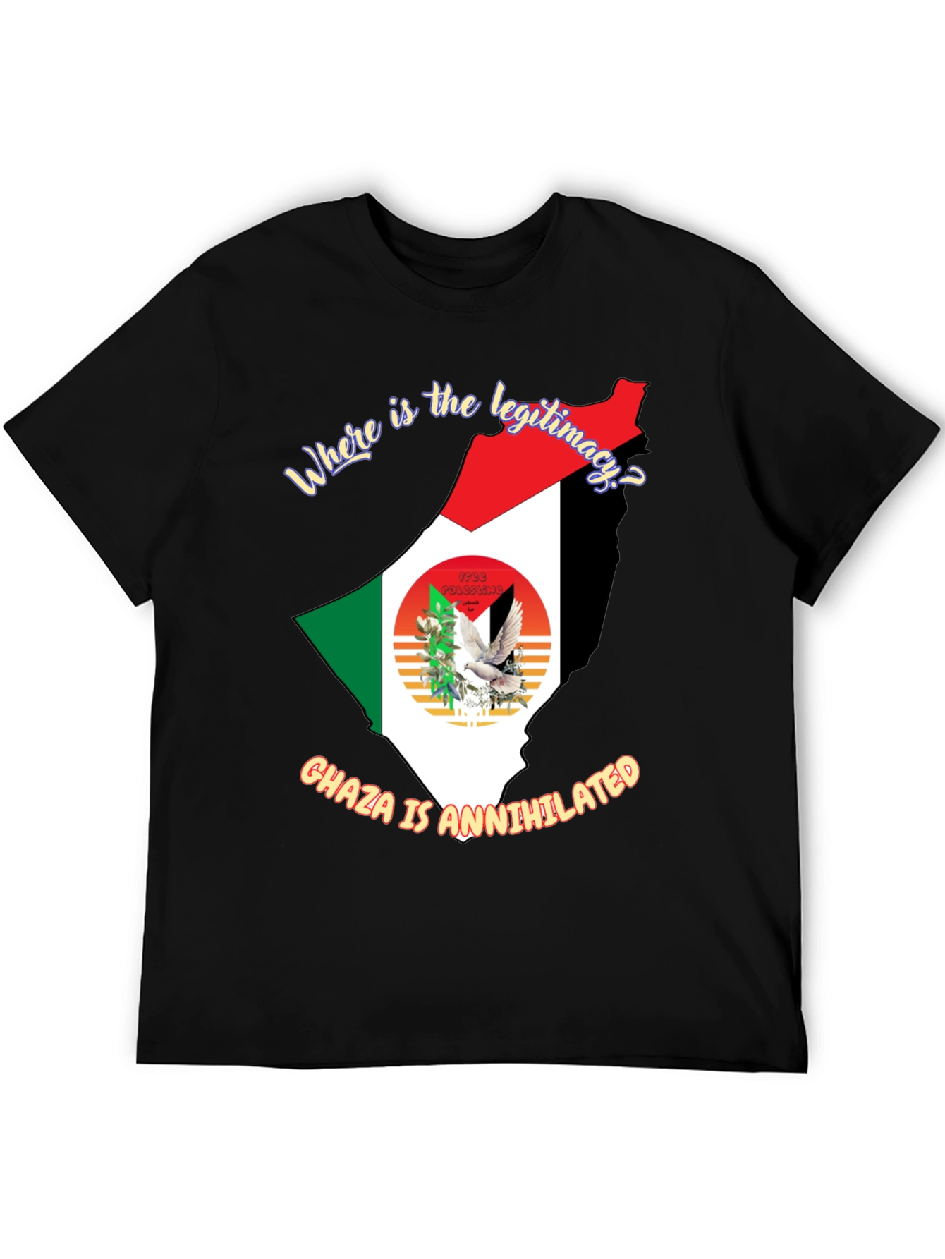 Palestine Map T-Shirt - Freedom for Gaza