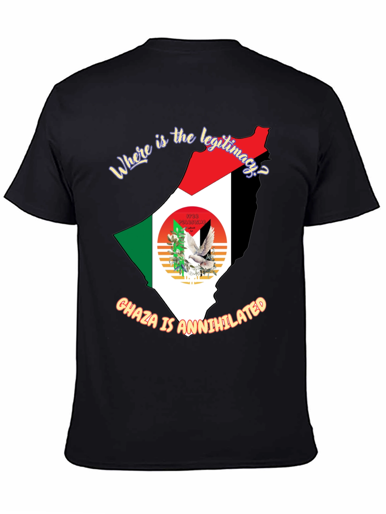 Palestine Map T-Shirt - Freedom for Gaza