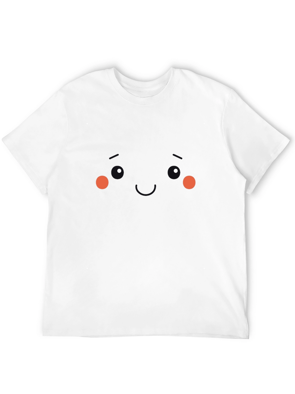 Cute Kawaii Face Black T-Shirt