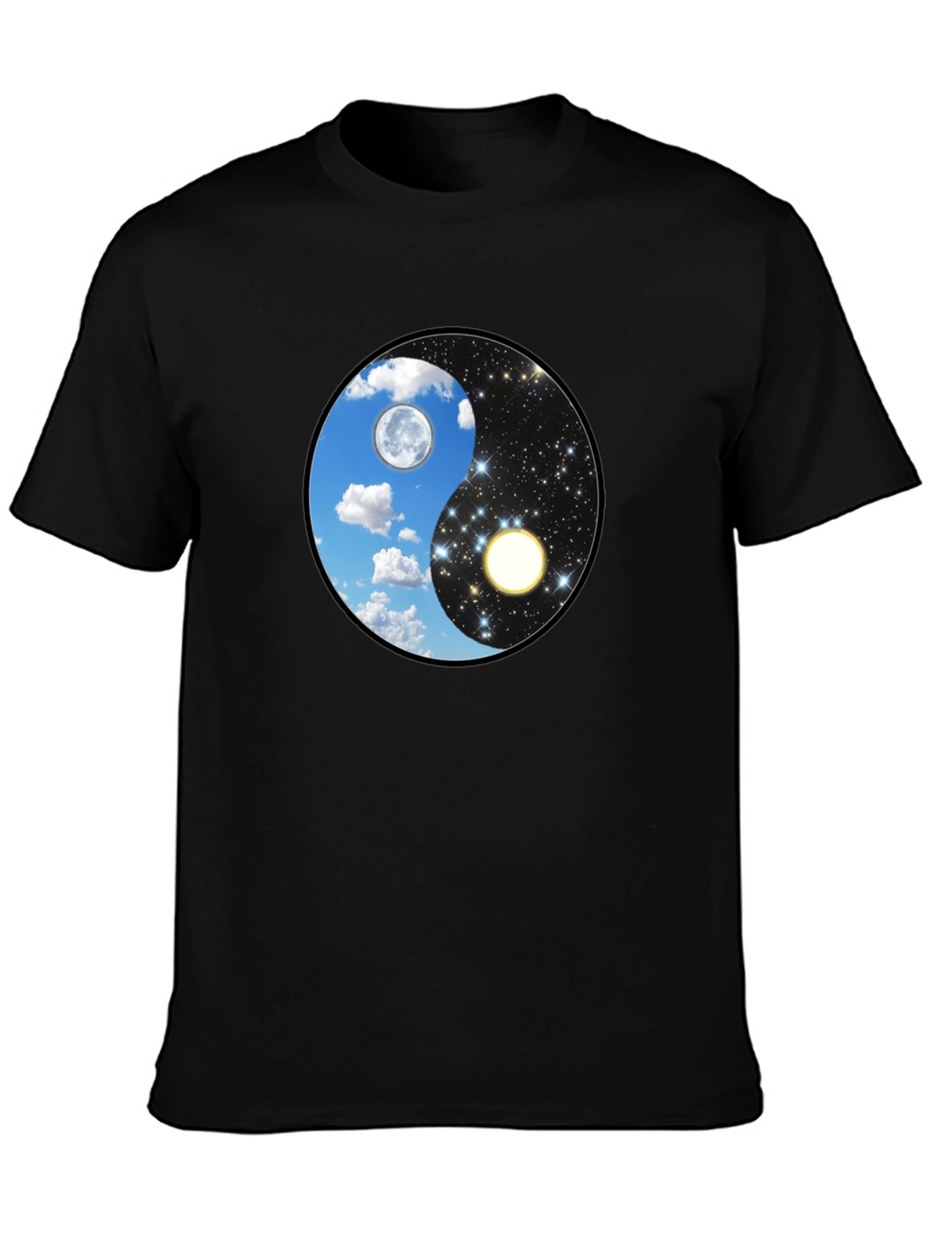 Yin Yang Day & Night Graphic T-Shirt
