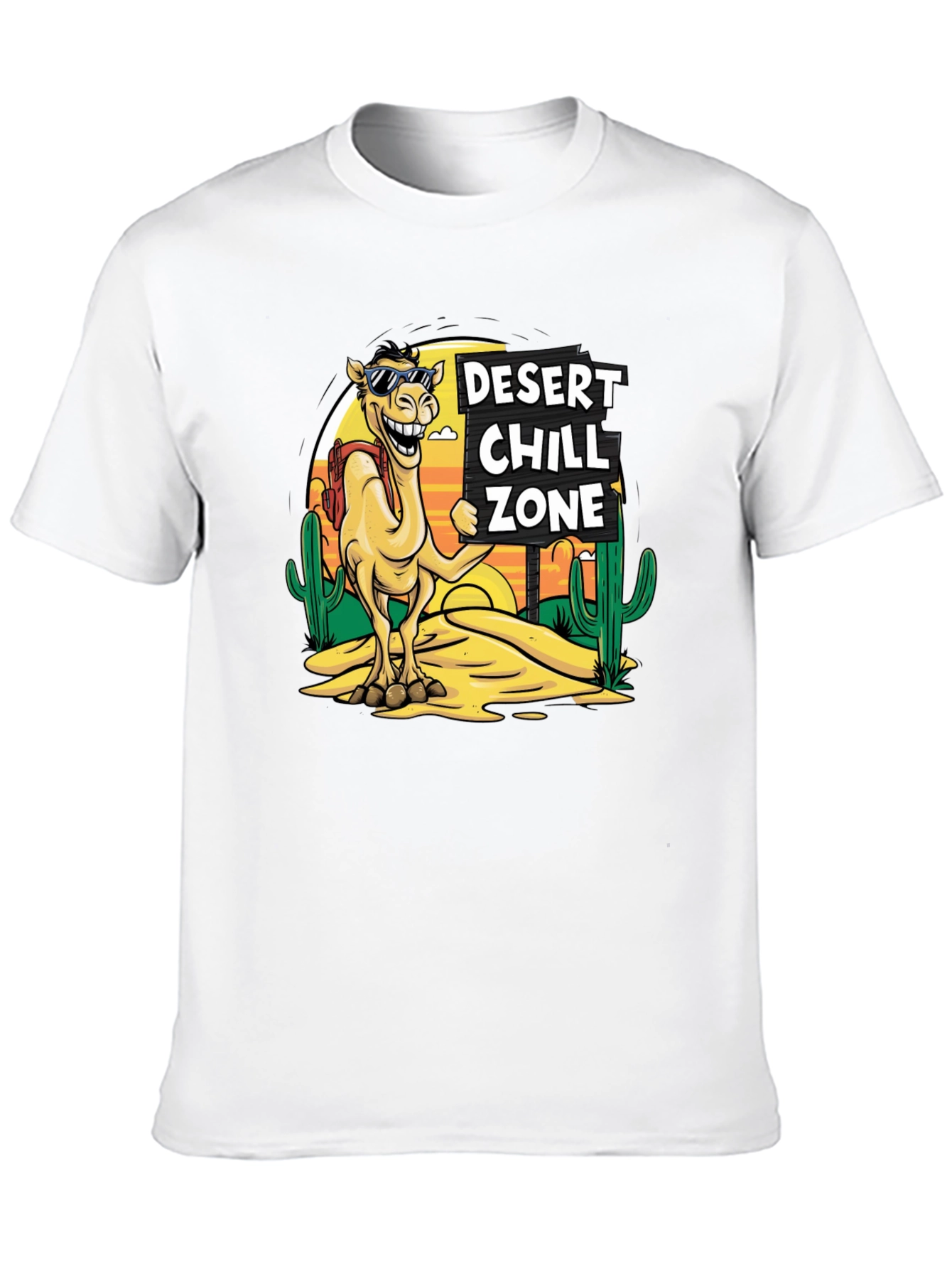 Desert Chill Zone Camel T-Shirt - Black