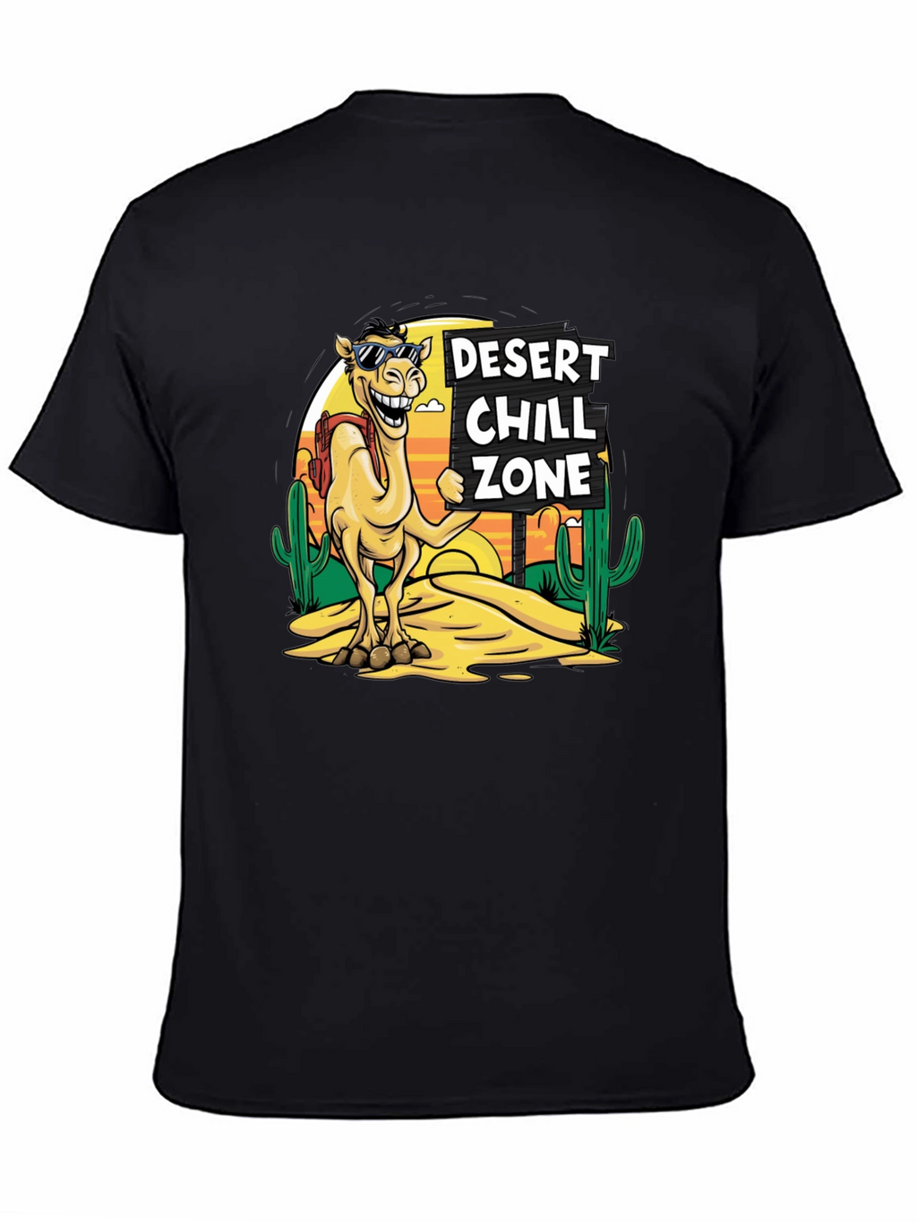 Desert Chill Zone Camel T-Shirt - Black