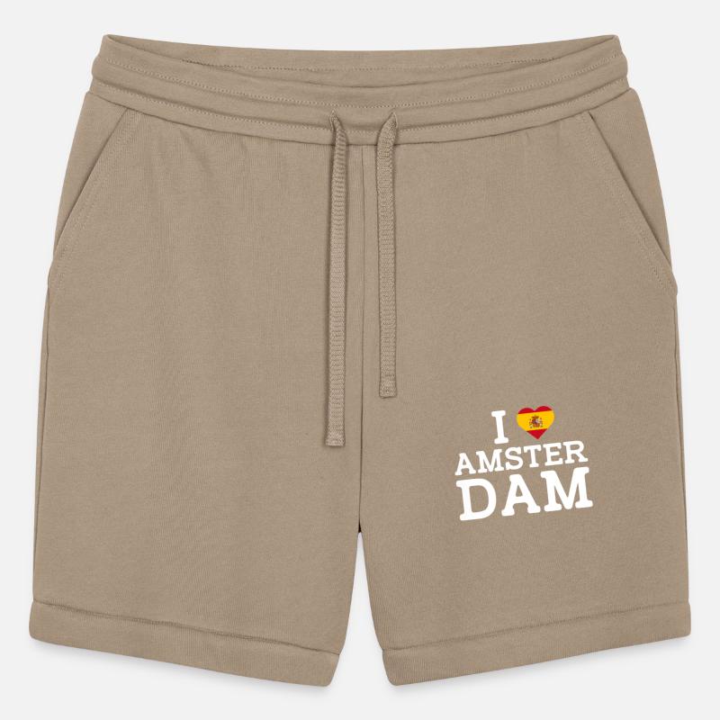 I Love Amsterdam Madrid Spain Heart Flag Lover