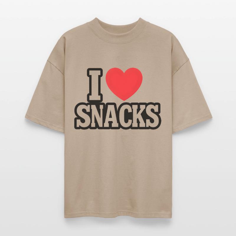 I Love Snacks Heart Graphic