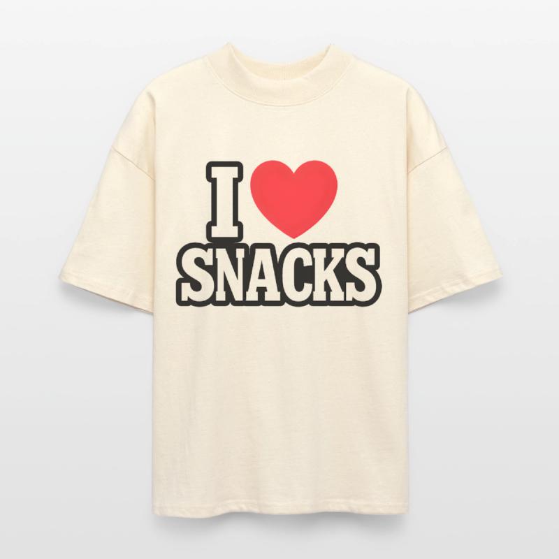 I Love Snacks Heart Graphic