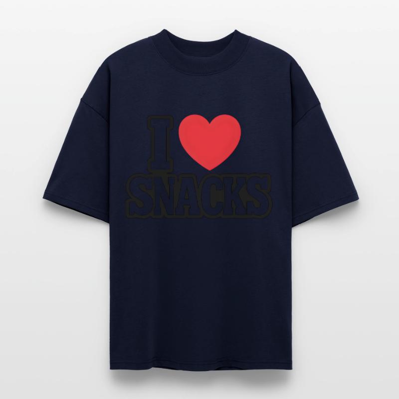 I Love Snacks Heart Graphic
