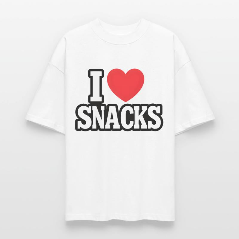I Love Snacks Heart Graphic