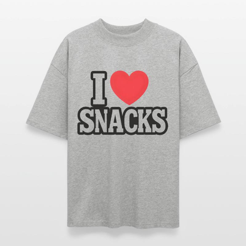 I Love Snacks Heart Graphic