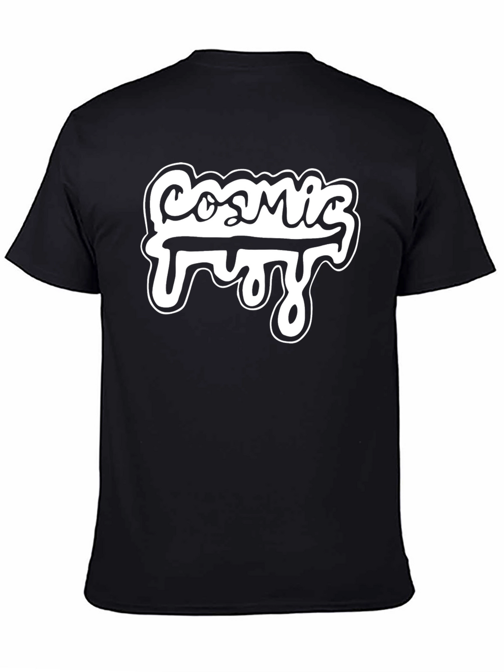 Cosmic Fuzz Black Graphic T-Shirt