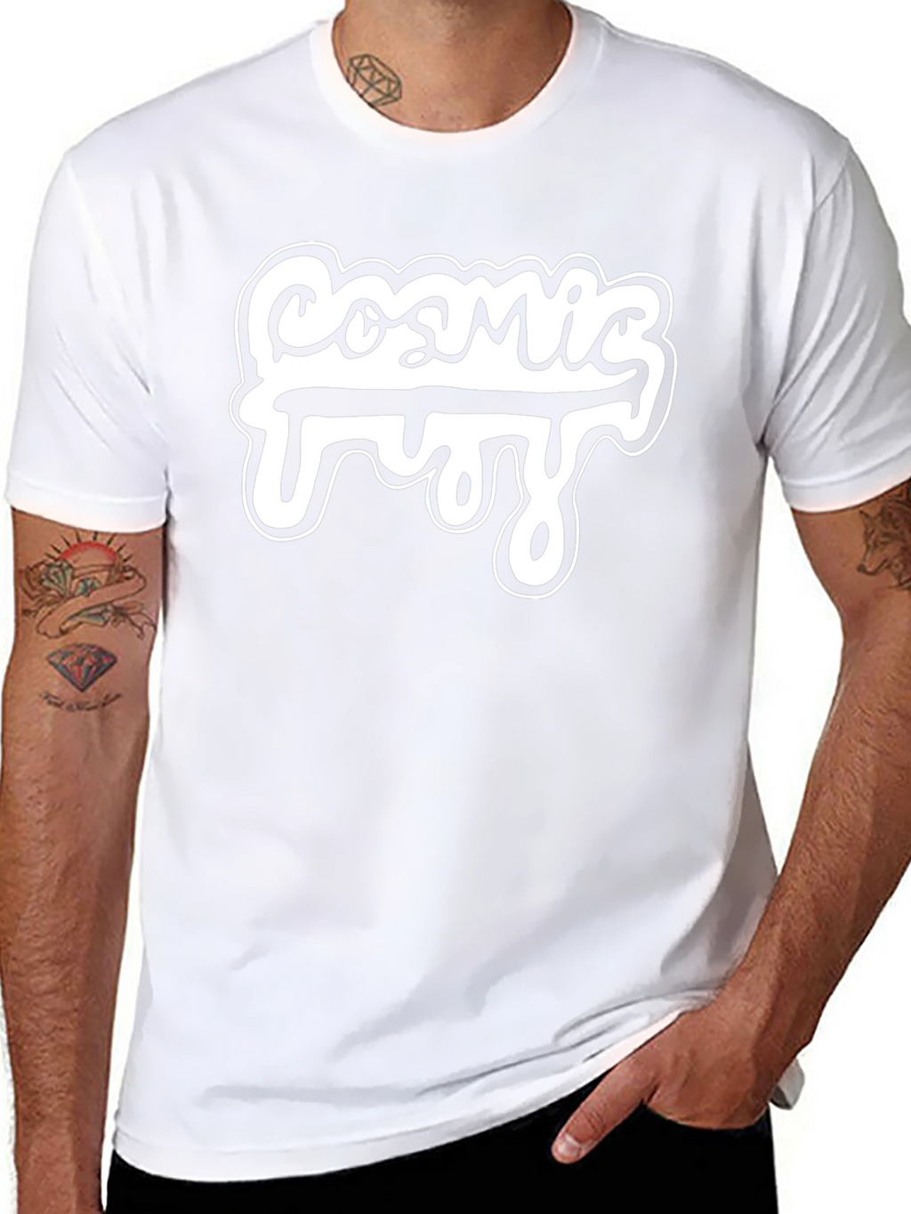 Cosmic Fuzz Black Graphic T-Shirt