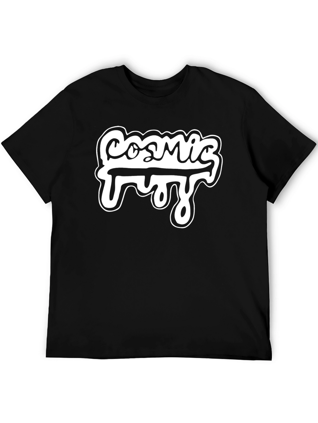 Cosmic Fuzz Black Graphic T-Shirt