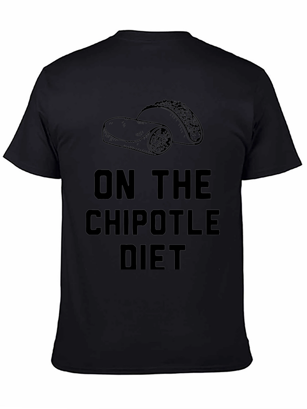 Chipotle Diet Black T-Shirt Burrito Taco