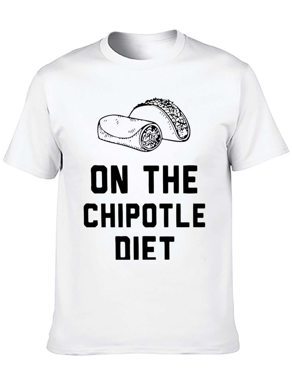 Chipotle Diet Black T-Shirt Burrito Taco