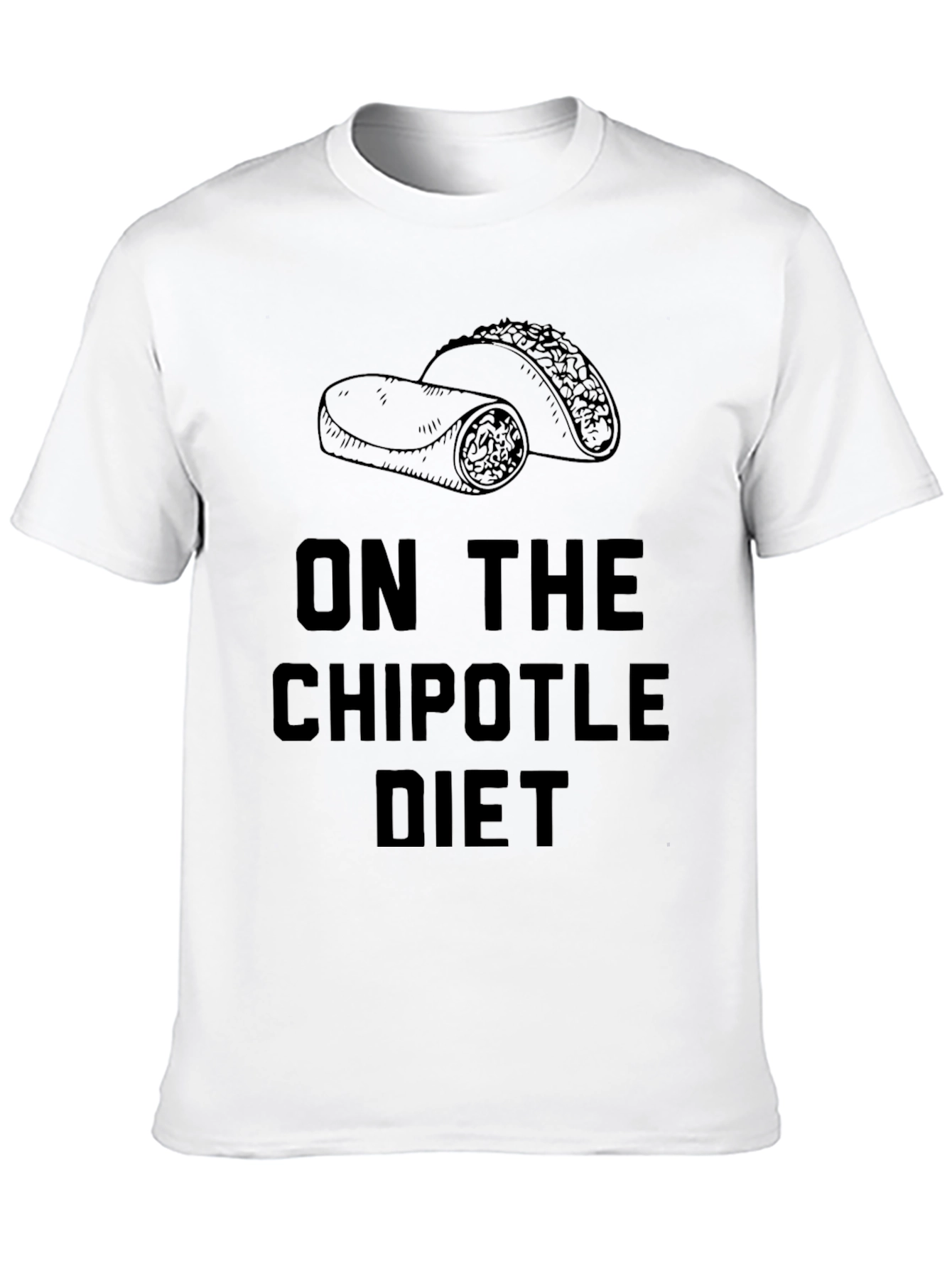 Chipotle Diet Black T-Shirt Burrito Taco