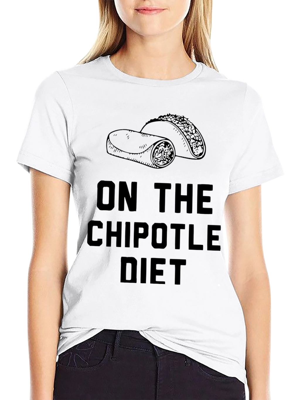 Chipotle Diet Black T-Shirt Burrito Taco
