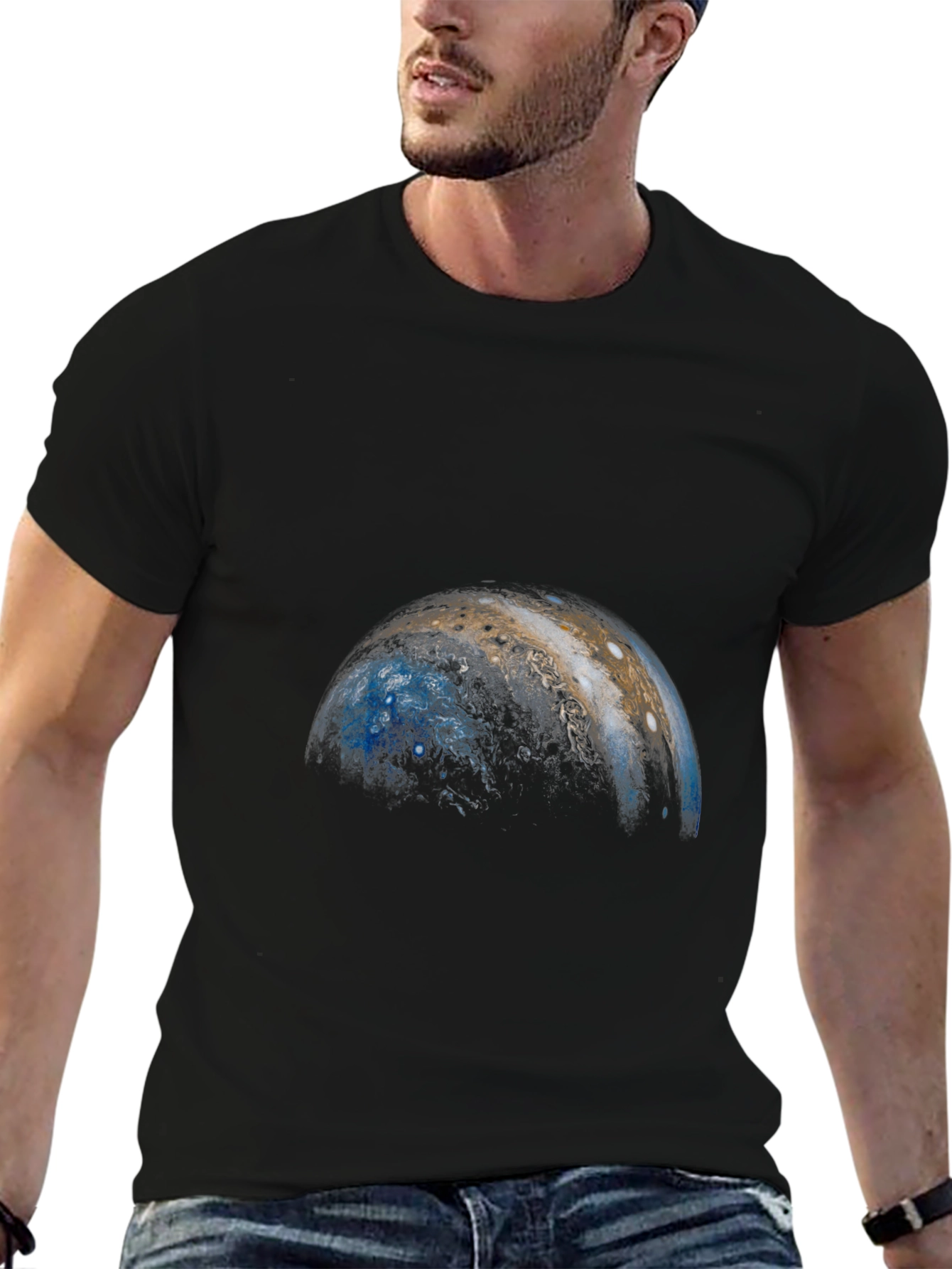 Jupiter Print Black T-Shirt